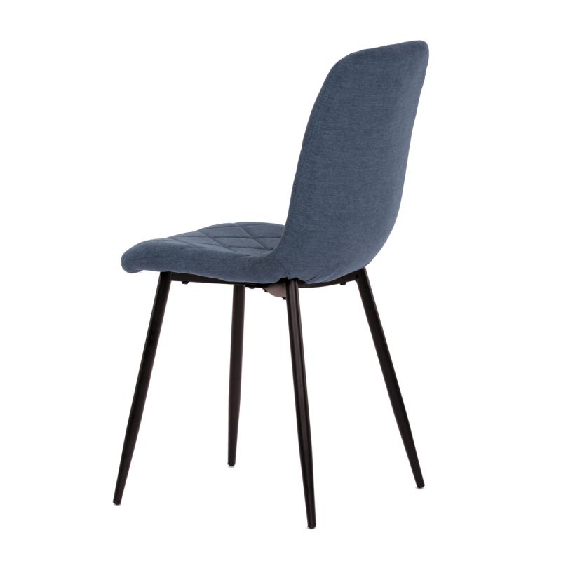 Moderná, štýlová a pohodlná stolička v modrej látke