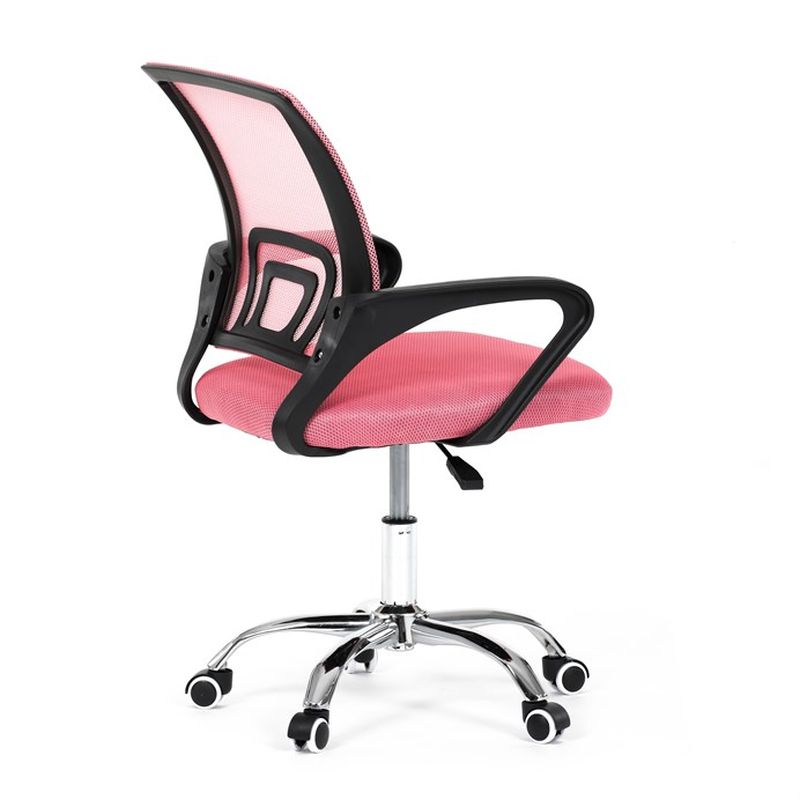 Kancelárska stolička, poťah ružová látka a sieťovina MESH