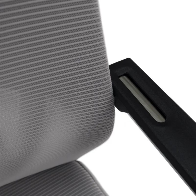 Zasadacia stolička s podrúčkami, sivá látka