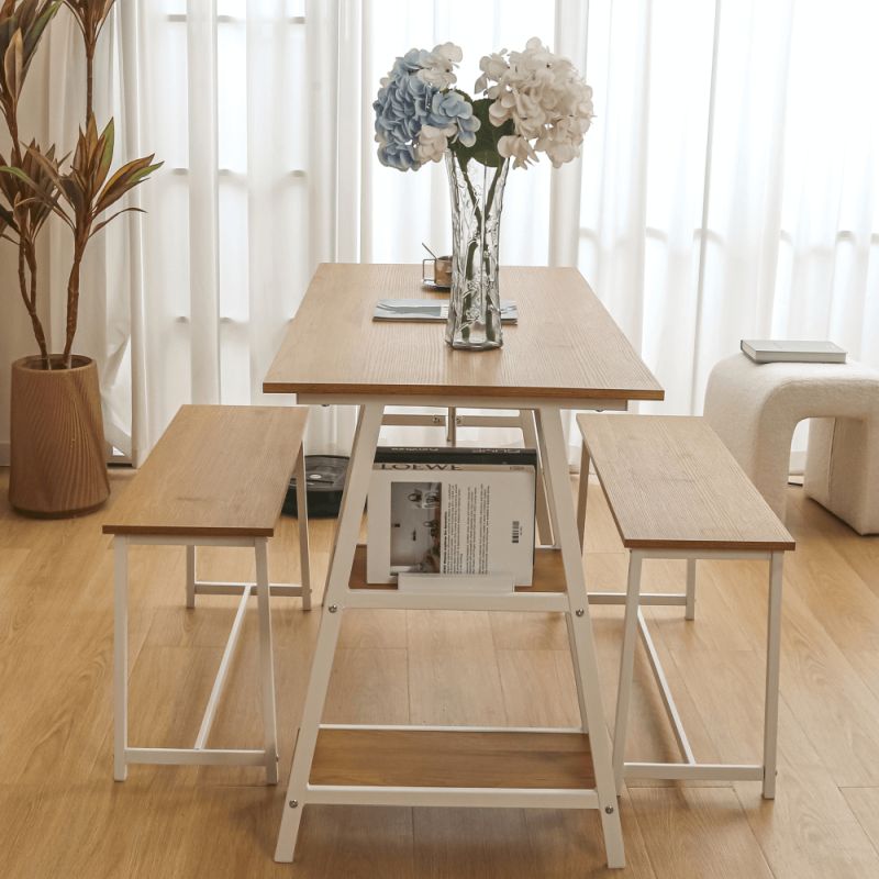 Praktický jedálenský set 1+2, dub-biela