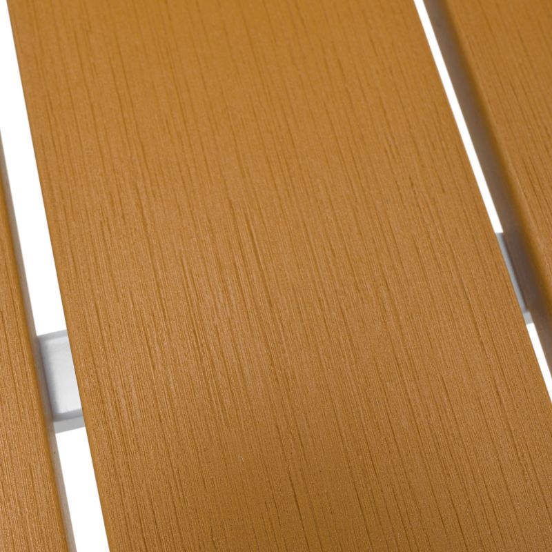 Záhradný stôl, biela oceľ-dub