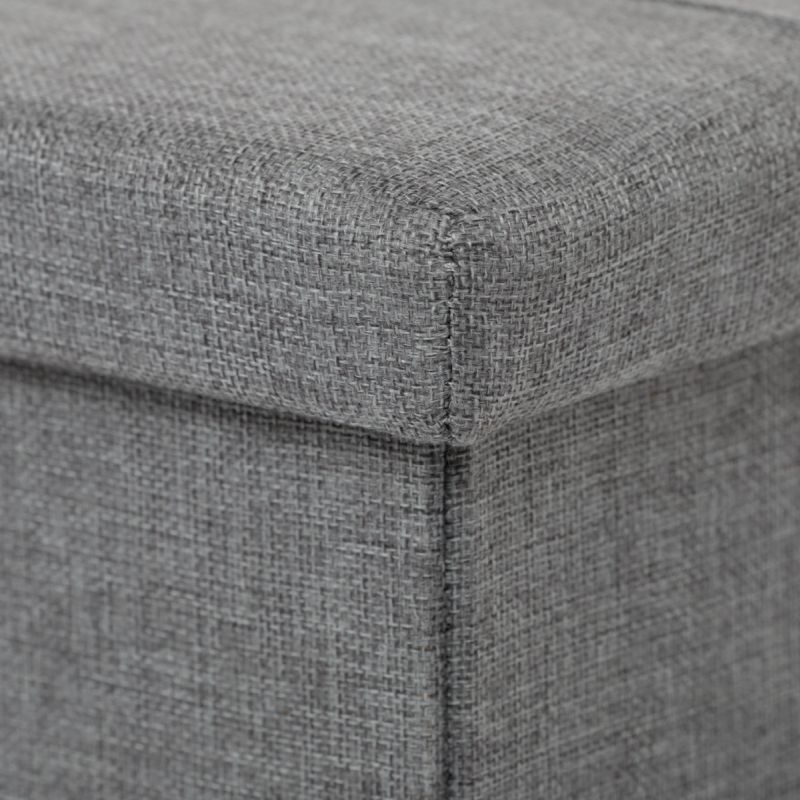 Taburetka s úložným priestorom, látka sivá