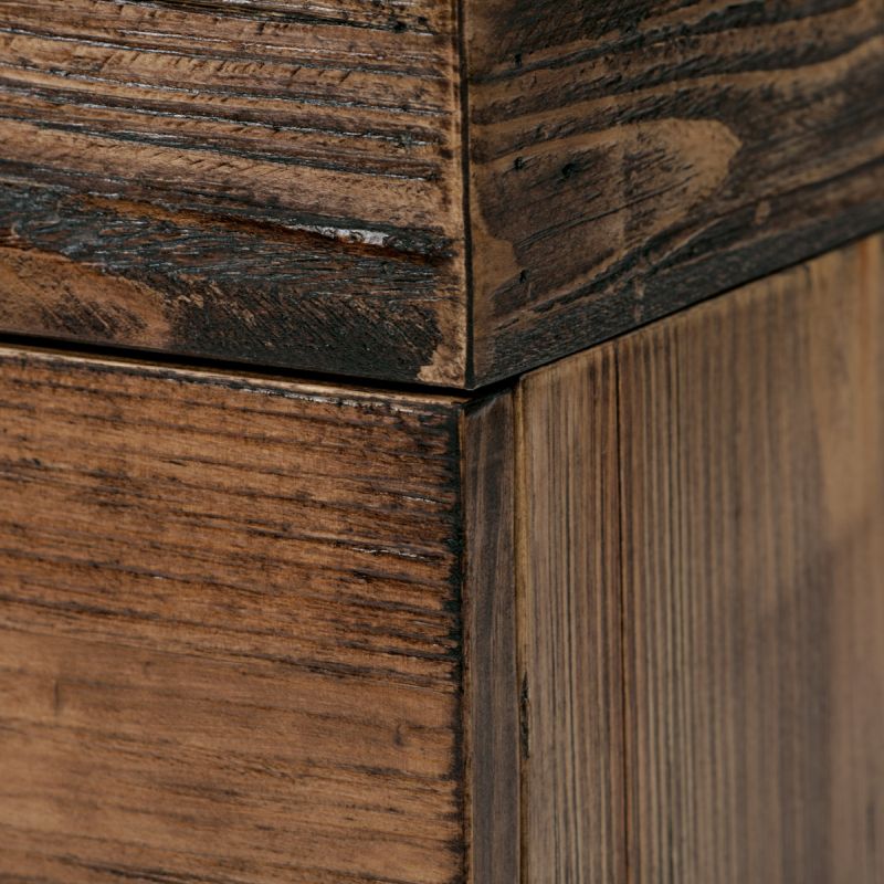 Konferenčný stôl 120x60 cm, MDF doska s dekórom starej drevenej dosky so zásuvkami