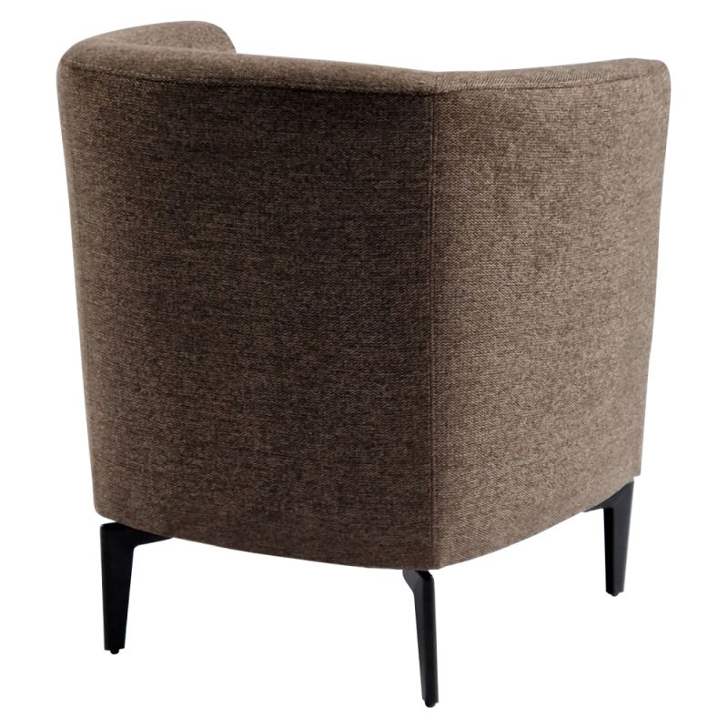 Dizajnové kreslo v hnedom prevedení