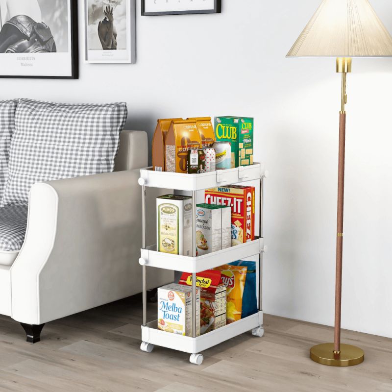 Multifunkčný pojazdný regál TYP 1, biely