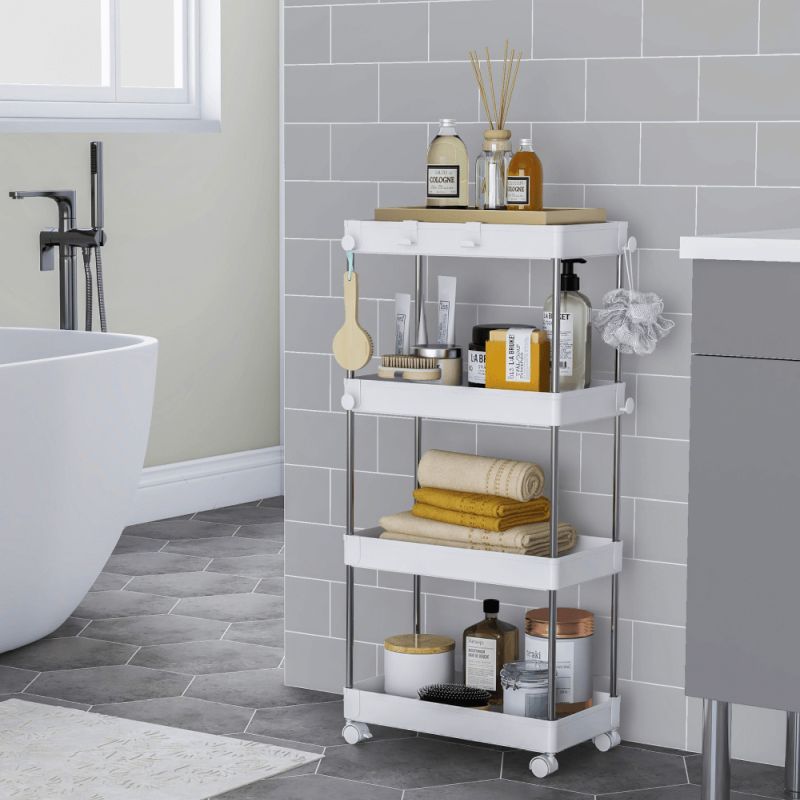 Multifunkčný pojazdný regál TYP 3, biely