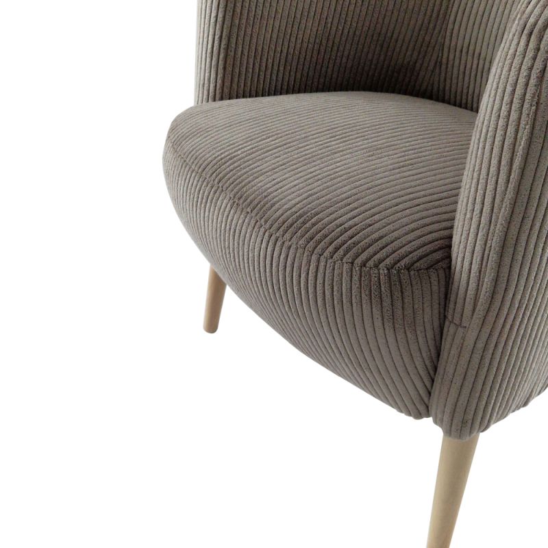 Dizajnové kreslo v prevedení sivobéžová Taupe-buk