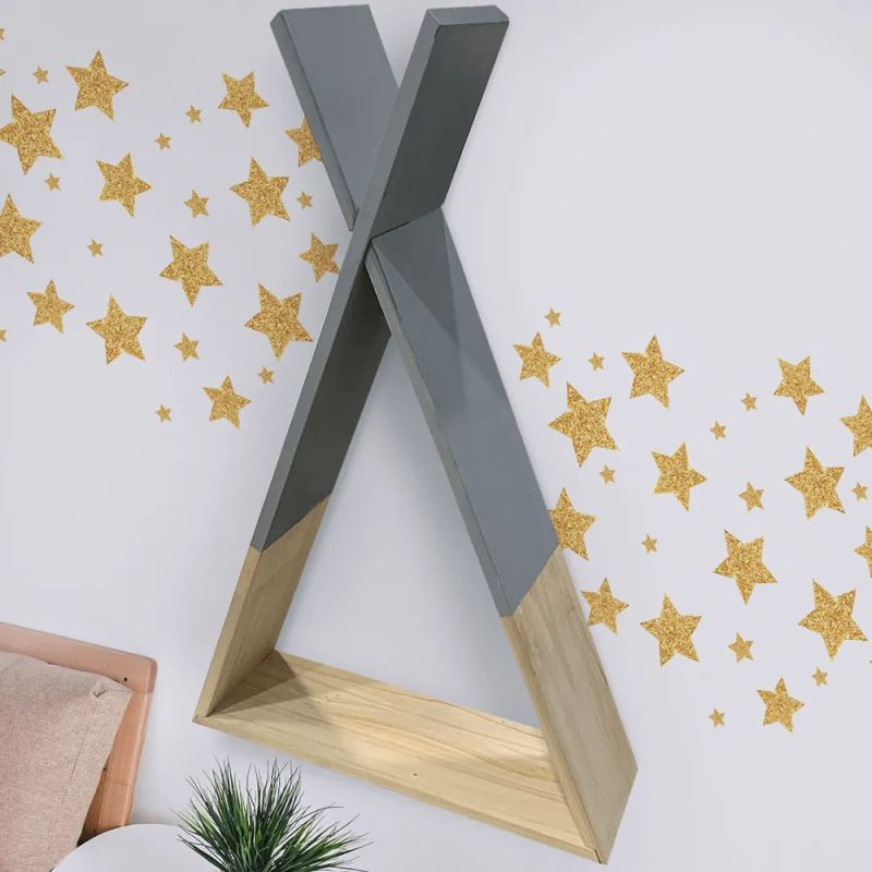 Detská polička, sivá-prírodná