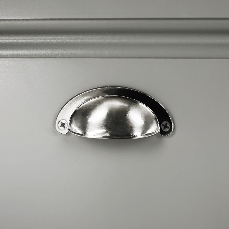 Botník s dvomi výklopnými šuplíkmi, biela-sivá