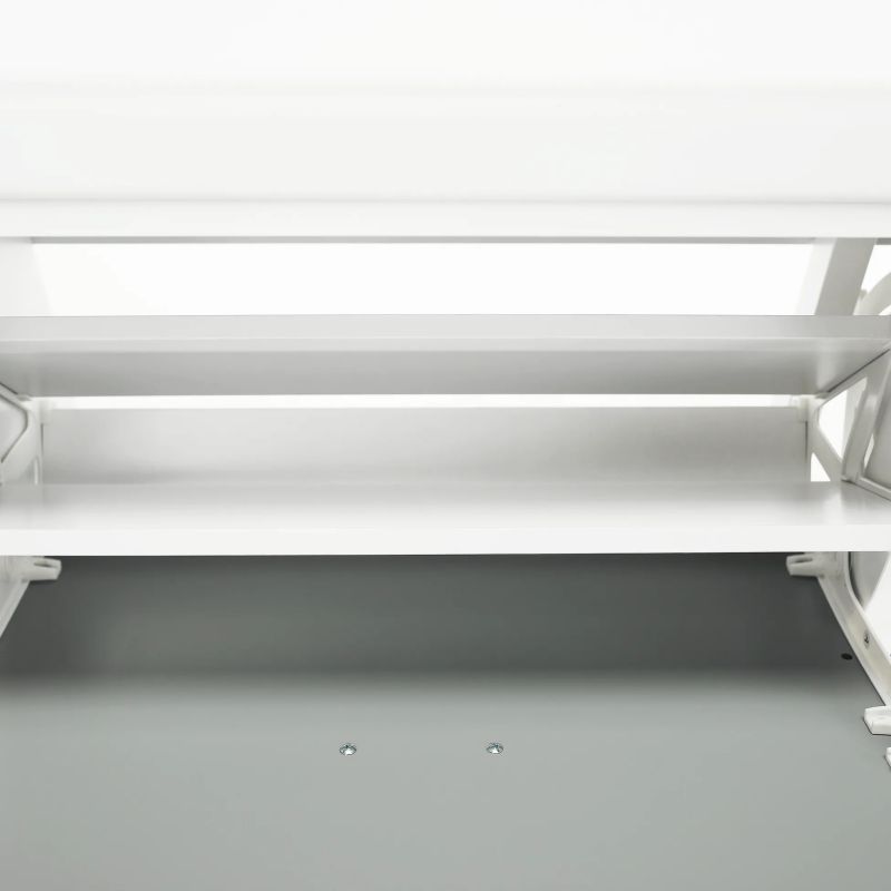 Botník so štyrmi výklopnými šuplíkmi, sivá-biela