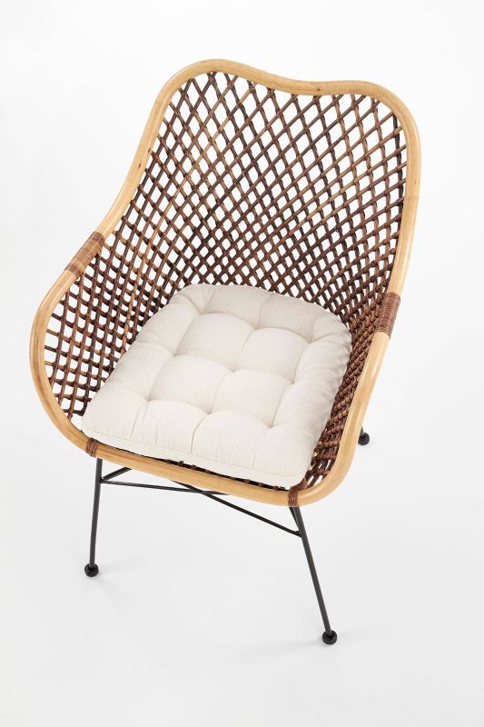 Štýlová jedálenská stolička z umelého ratanu