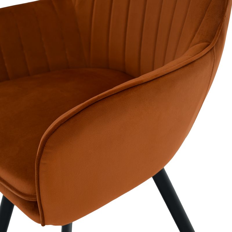 Štýlové dizajnové kreslo, terakota Velvet látka