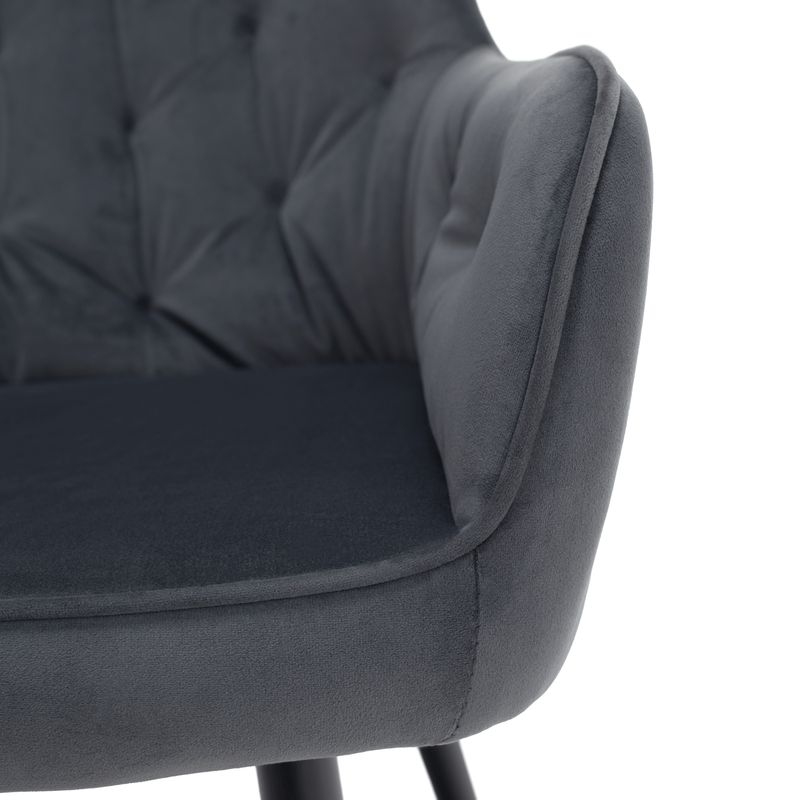 Dizajnové kreslo, sivá Velvet látka