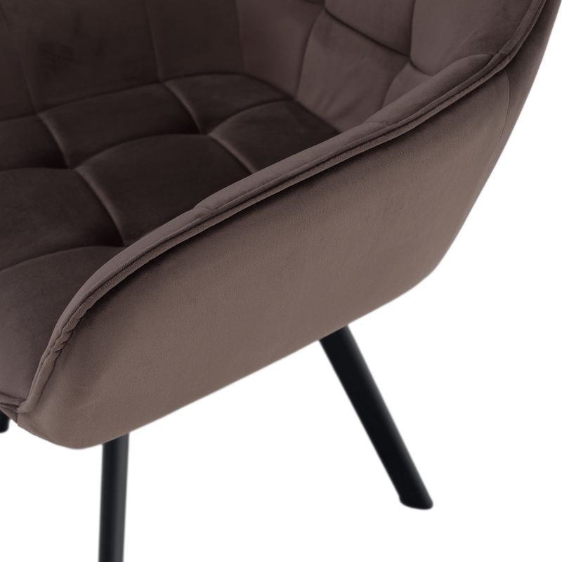 Štýlové kreslo v sivohnedej Taupe Velvet látke
