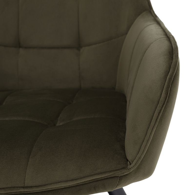 Štýlové kreslo v zelenej Velvet látke