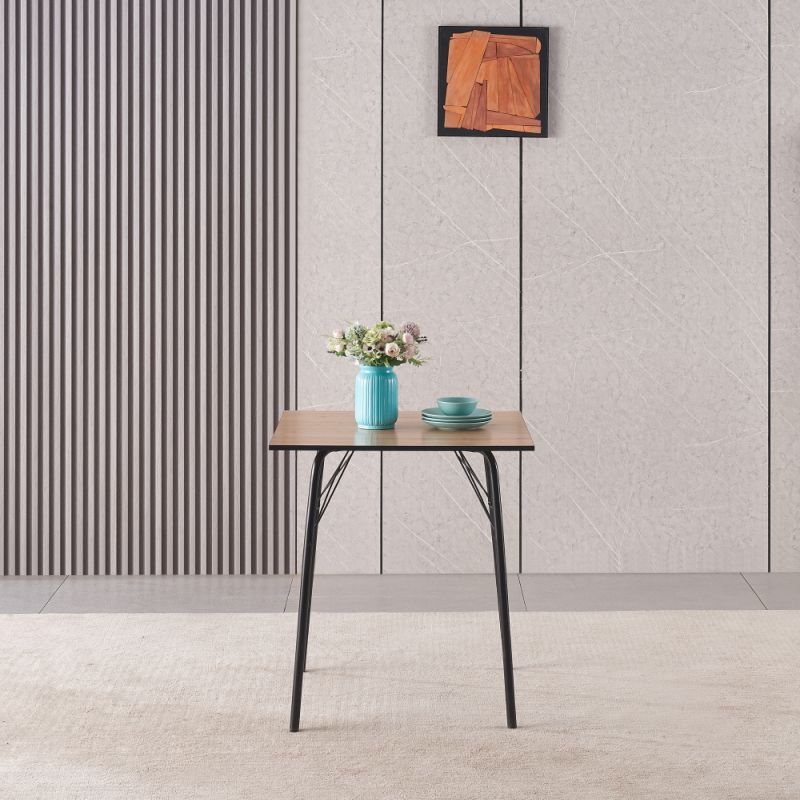 Jednoduchý a minimalistický jedálenský stôl, dub artisan-čierna, 70 cm