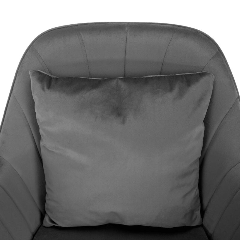 Štýlové a pohodlné kancelárske kreslo, sivá Velvet látka