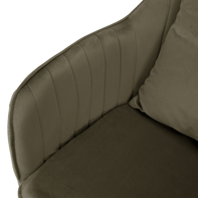 Štýlové a pohodlné kancelárske kreslo, sivohnedá Taupe Velvet látka