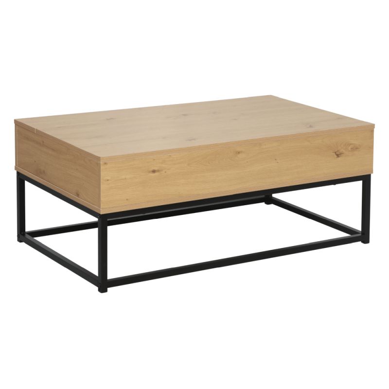 Výklopný konferenčný stolík, dub-čierna