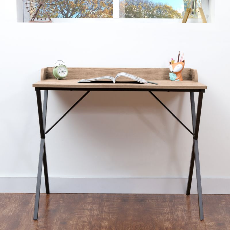 Jednoduchý praktický PC stôl, dub-čierna