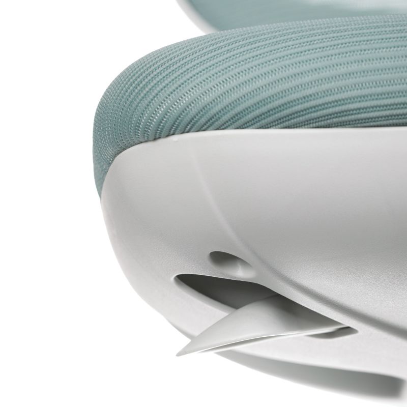 Detská stolička, modrá sieťovina, biely plastový kríž