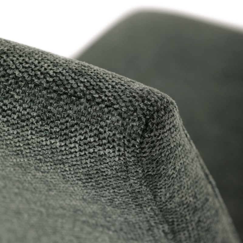 Stolička jedálenská, taštičkové pružiny, zelená látka, čierny kov