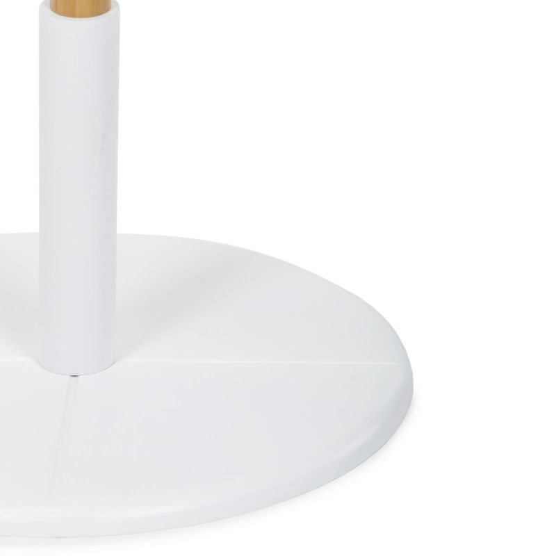 Stojanový vešiak z bambusu biely-prírodný