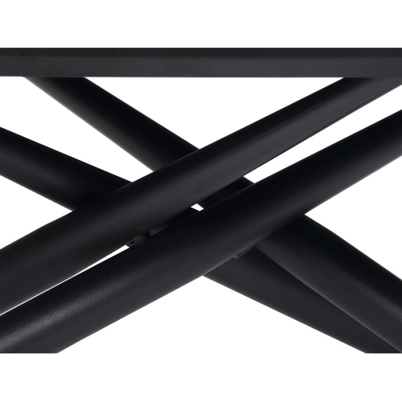 Stôl konferenčný, doska spekaná keramika 120x70cm, čierny mramor