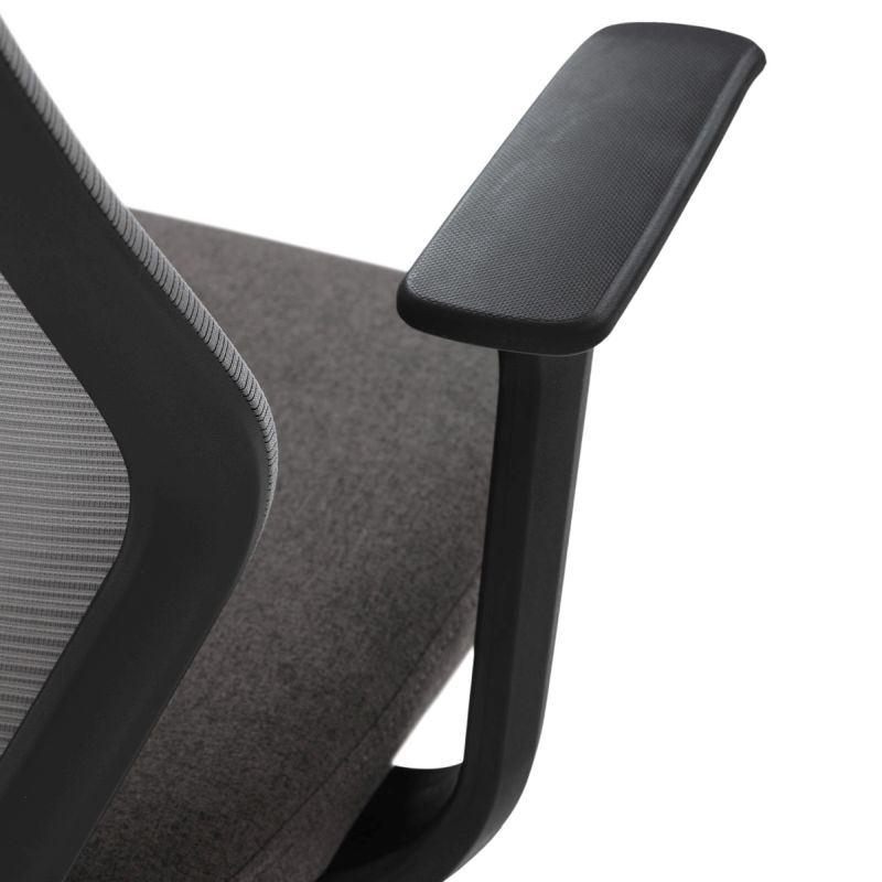Moderná kancelárska stolička, látka sivá, hojdací mechanizmus