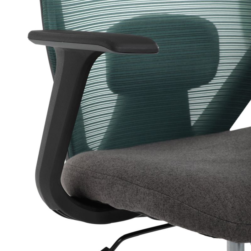 Moderná kancelárska stolička, látka zelená, hojdací mechanizmus