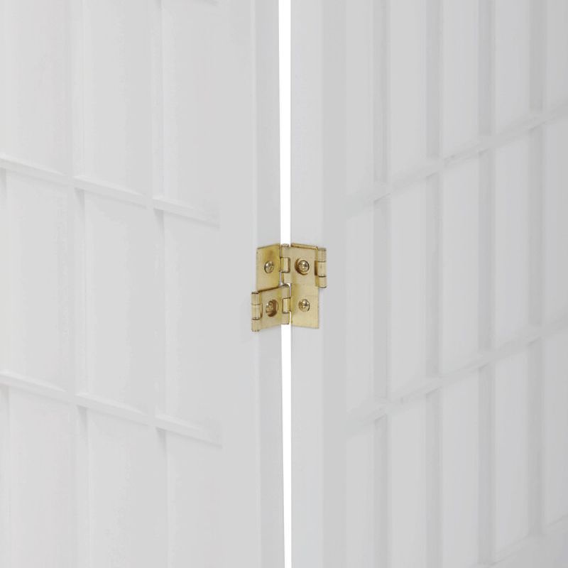 Štýlový 3-dielny paraván s drevenou konštrukciou v bielej farbe