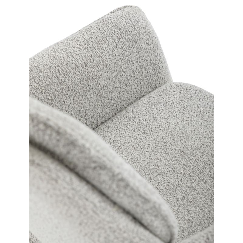 Jedálenská stolička čalúnená krémovou látkou, otočný mechanizmus