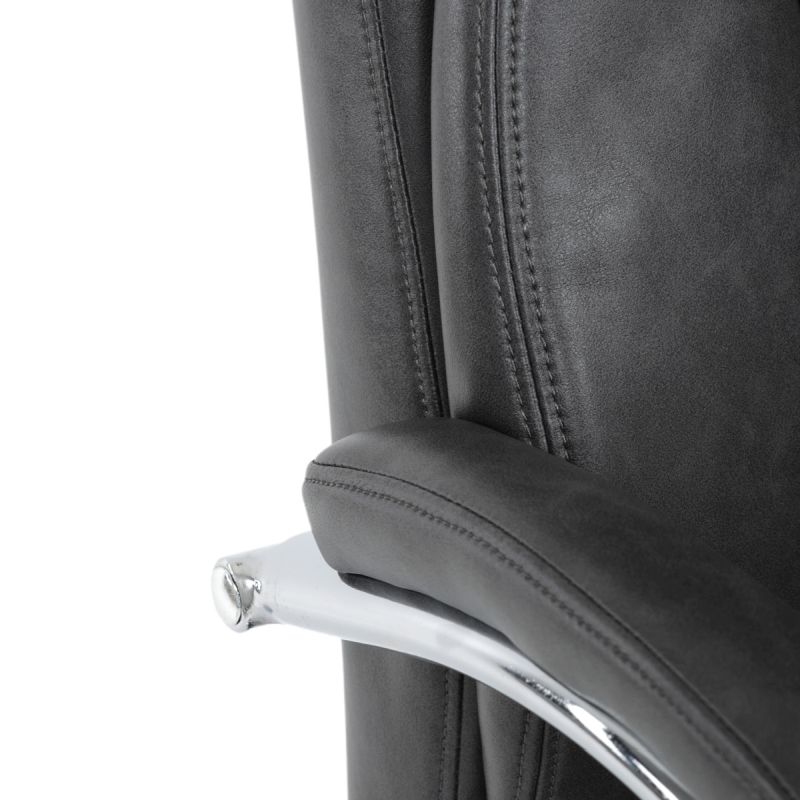 Elegantné kreslo kancelárske, sivá ekokoža