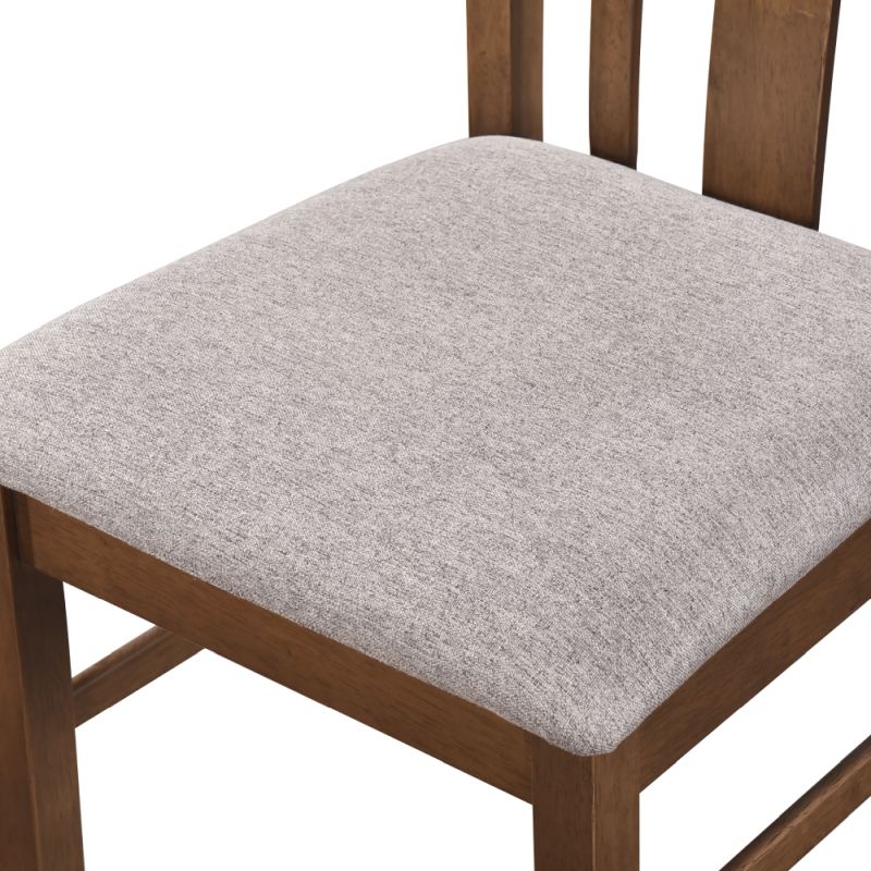 Jedálenský set z kaučukového dreva 1+4 v orechovom prevedení