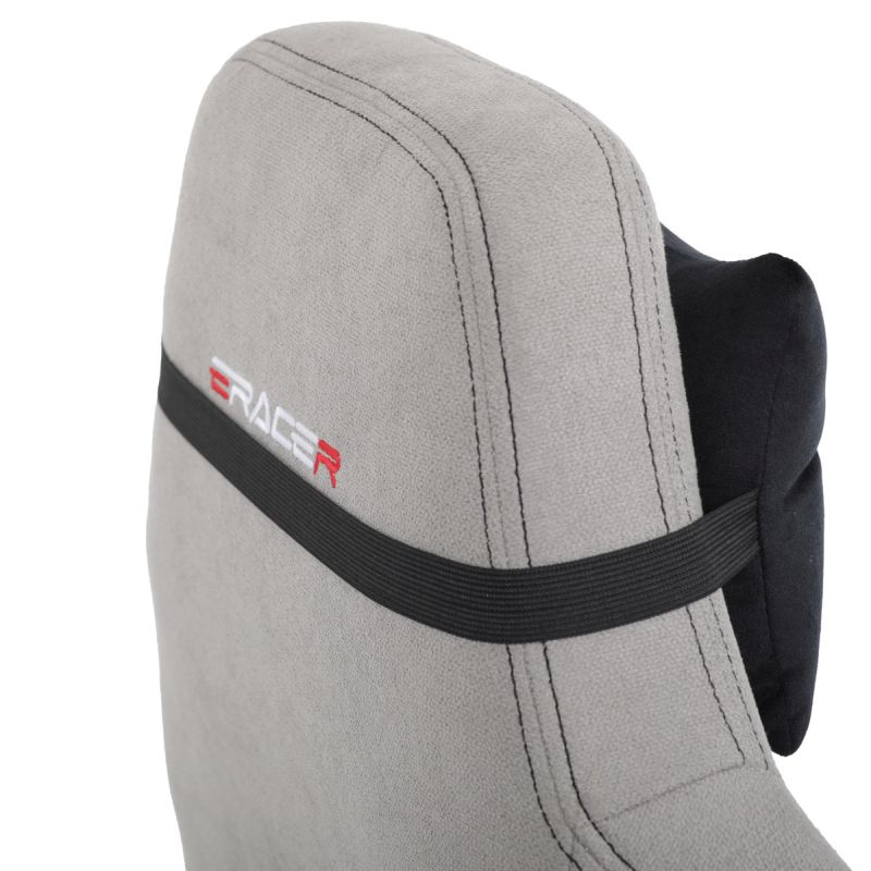 Herné kreslo, strieborná látka, hojdací mechanizmus