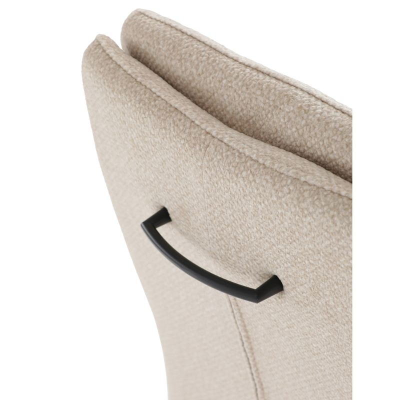 Stolička jedálenská, taštičkové pružiny, krémová látka