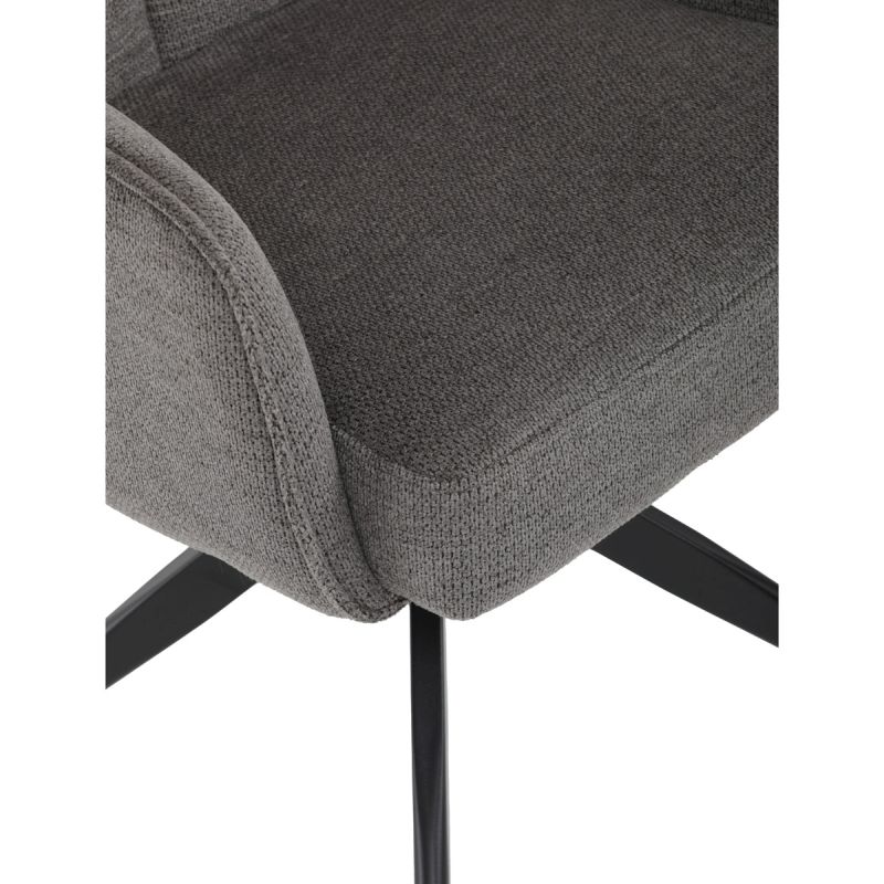 Stolička, taštičkové pružiny v sedadle, 180 ° otočný mechanizmus, šedá vodeodolná látka