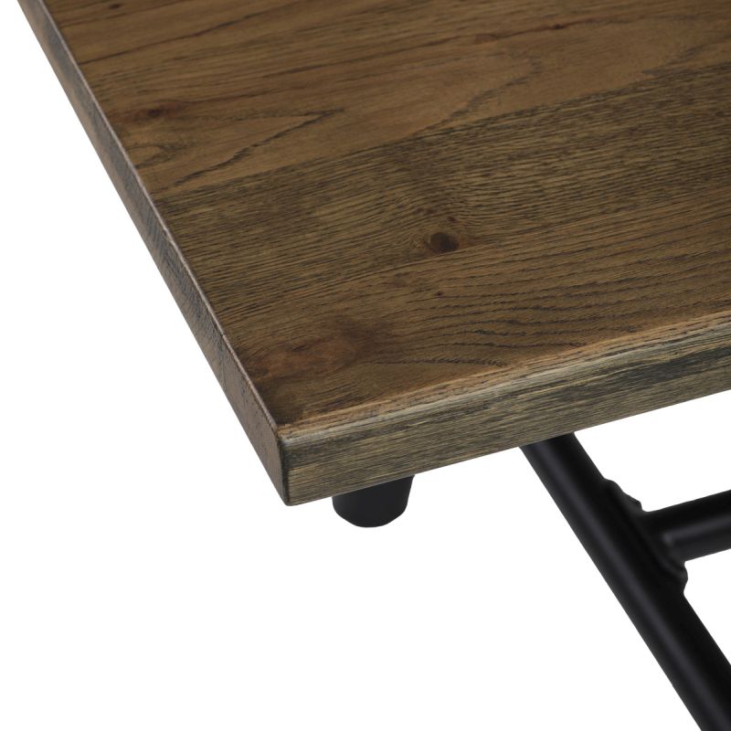 Stôl jedálenský, 220x90cm, dyha, farba orech