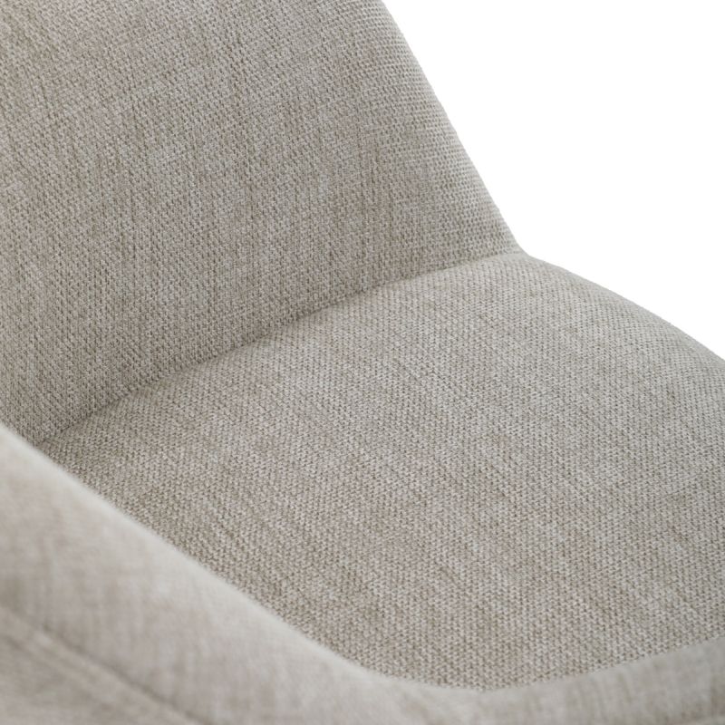 Jedálenská stolička s otočným mechanizmom, krémová látka