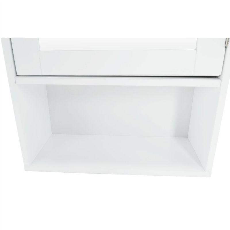 Závesná skrinka so zrkadlom do kúpeľne, biela