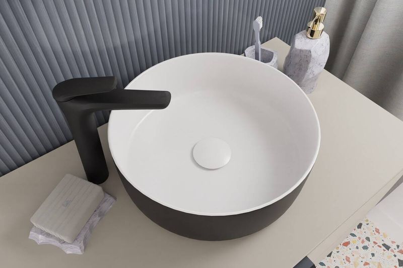 Umývadlo CMD SIMPLE 8 WHITE/BLACK 36 UM-6259-DP biela/čierna