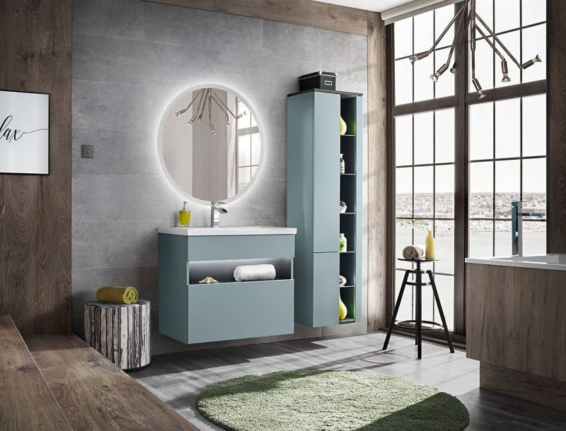 Kúpeľňová skrinka 800 mäta/antracit