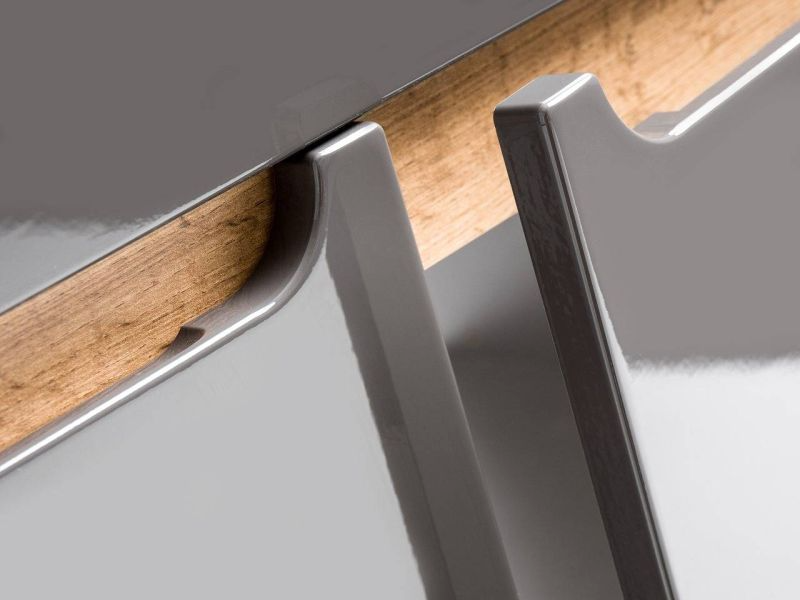 Kúpeľňová skrinka 820 sivá/sivý vysoký lesk