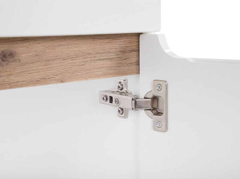 Kúpeľňová skrinka 840 biela/biely vysoký lesk