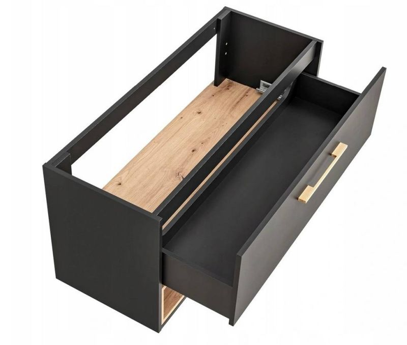 Skrinka do kúpeľne 854 sivá/dub artisan