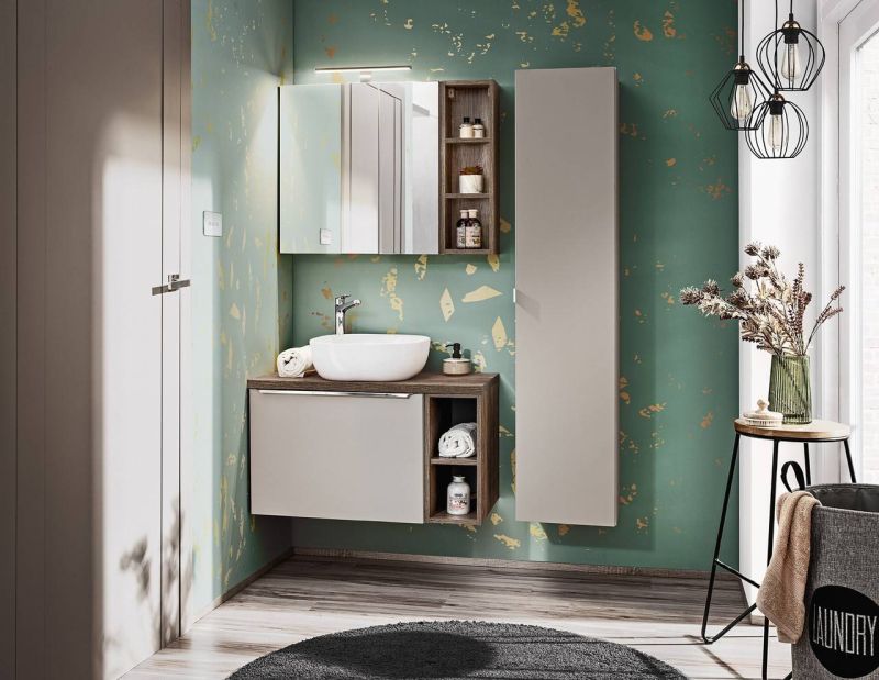 Skrinka do kúpeľne 82-80-B-2S sivý krém