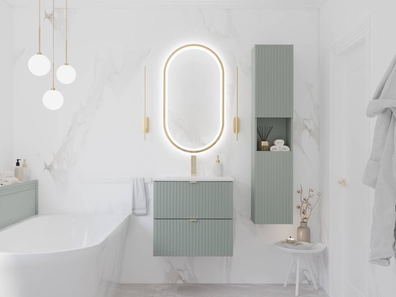 Skrinka do kúpeľne 82-50-2S, Reed green