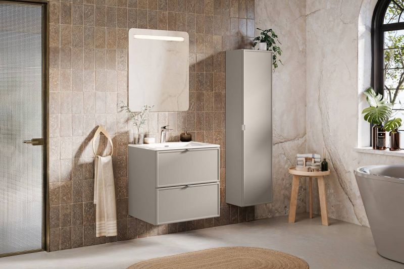 Skrinka do kúpeľne 80-35-2D, cashmere mat, 2x dvierka