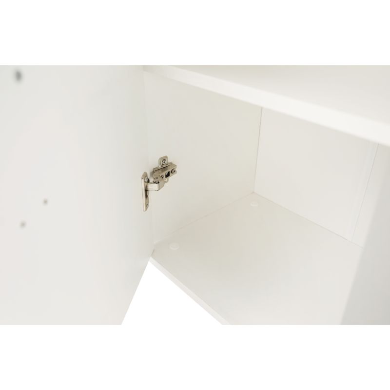 Jednoduchá obývacia stena, biela-sivá