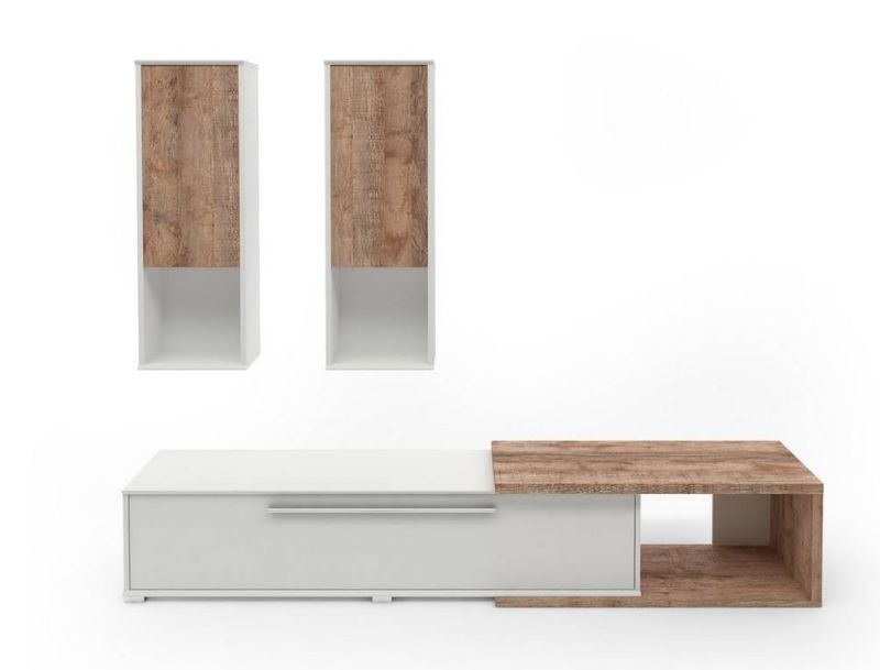 Obývacia stena biela-dub samdal